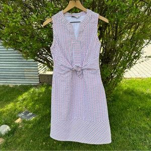 Vineyard Vines Seersucker Front Tie Dress